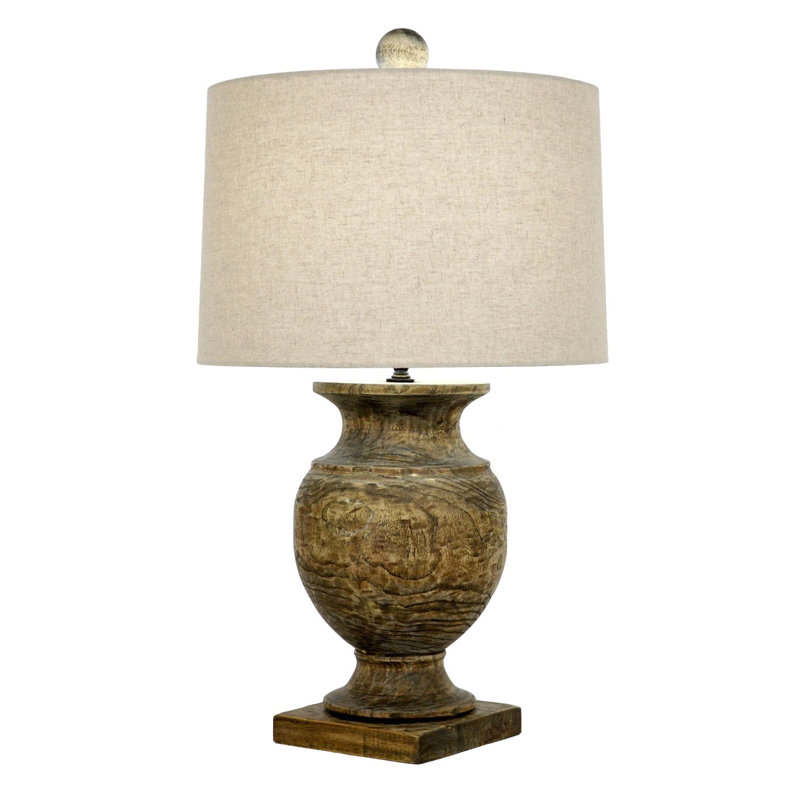 Andreas Table Lamp, Dark Stain, Natural