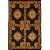Hand-Knotted High-Quality Black Area Rug