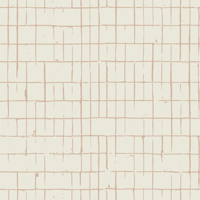 Papier peint Fractured Grid - Sunset Cream