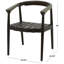Chaise ronde contemporaine en bois de teck tissé-1730133268