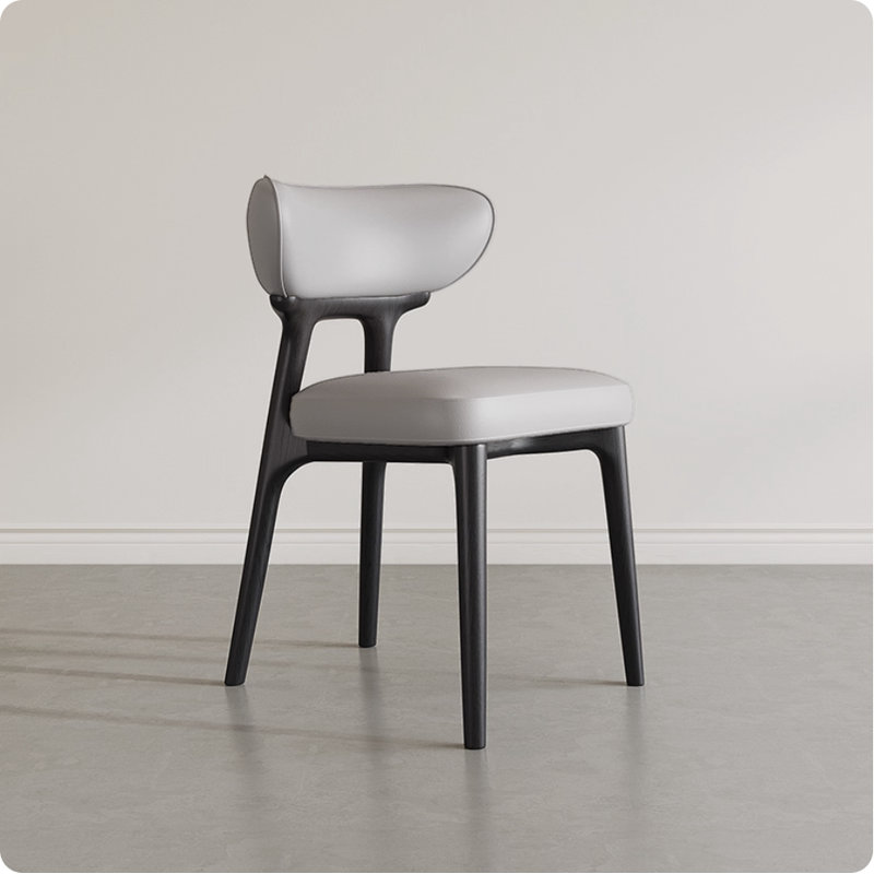 Chaise rembourrée Modern, Gris clair