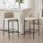 33.5'' H Counter Stool with Curved Back and Metal Frame (Set of 2)-278986811