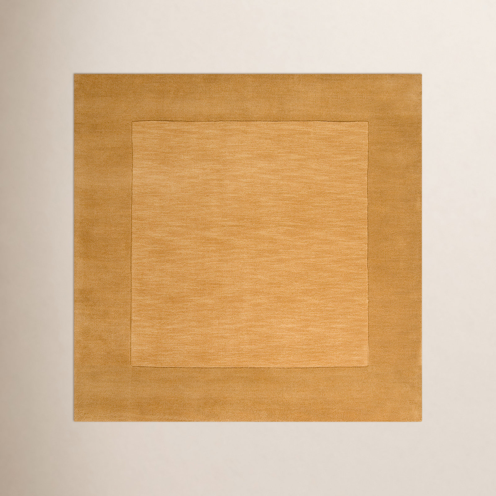 Dolma Yellow Hand-Loomed Wool Rug, Square 8'