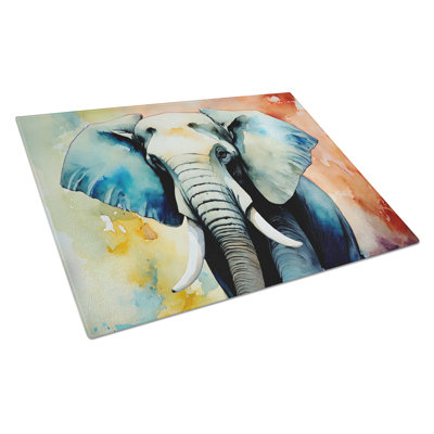 Elephant Glass Cutting Board Large
