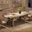 Table de salle à manger pour 6 à 8 tables de cuisine en bois de 71 po de long avec cadre épais et robuste, table de salle à manger rectangulaire avec pieds triangulaires stables pour la cuisine et le bureau-737530552