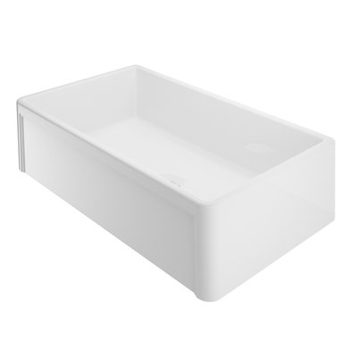 35.75'' L Single Bowl Fireclay Kitchen Sink