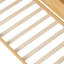 Lit de jour simple en bois avec tablettes de rangement, lit multifonctionnel avec 2 tiroirs de rangement et bureau d'étude, naturel