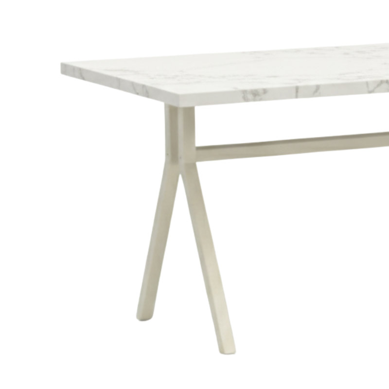 Strut Dining Table, Black, Gold, 30"H x 84"L x 36"W