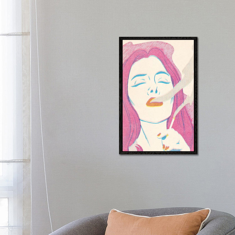 Smoke by Joseph McDermott - Print on Canvas, Black Framed, 66.04 cm H x 45.72 cm W