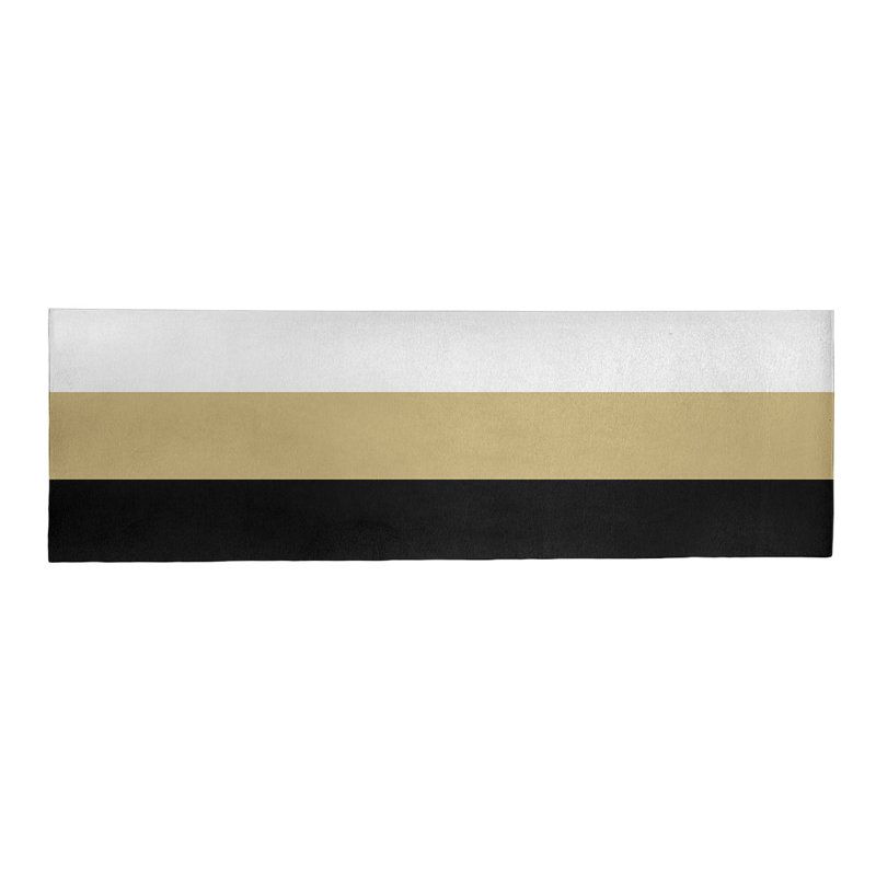 Tapis doré/noir, Tapis de couloir 2 pi 6 po x 8 pi