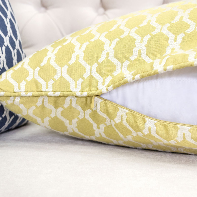 Amelise Outdoor Square Pillow Cover & Insert, Green