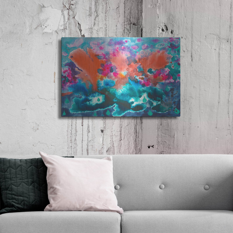 Orren Ellis «Tropical Storm» par Carissa Luminess, art mural en métal, H 24 po x l 36 po