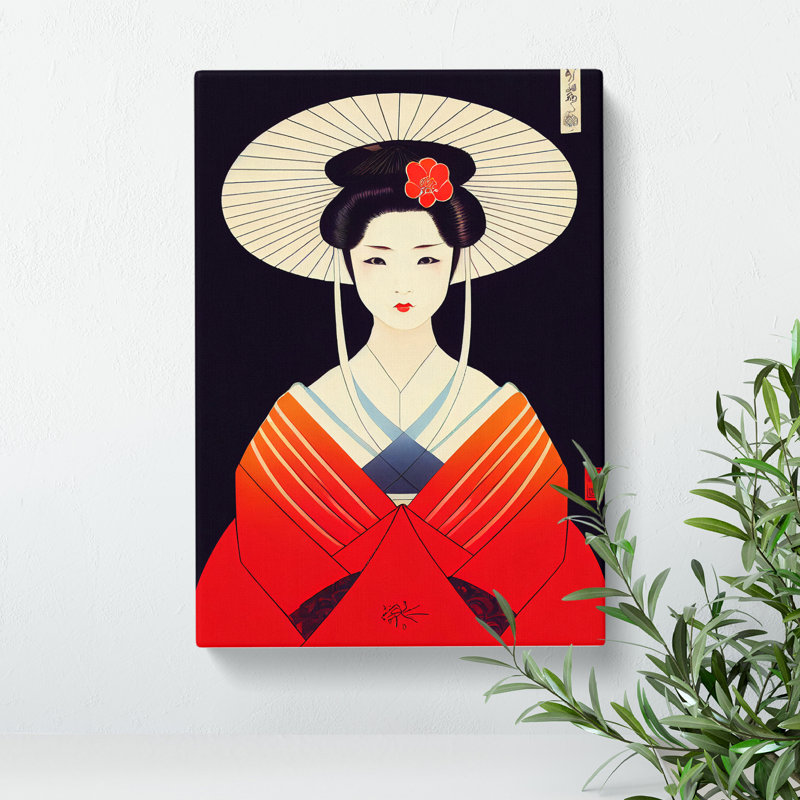 A Beautiful Geisha No.1 - Wrapped Canvas, 60cm H x 40cm W x 3cm D