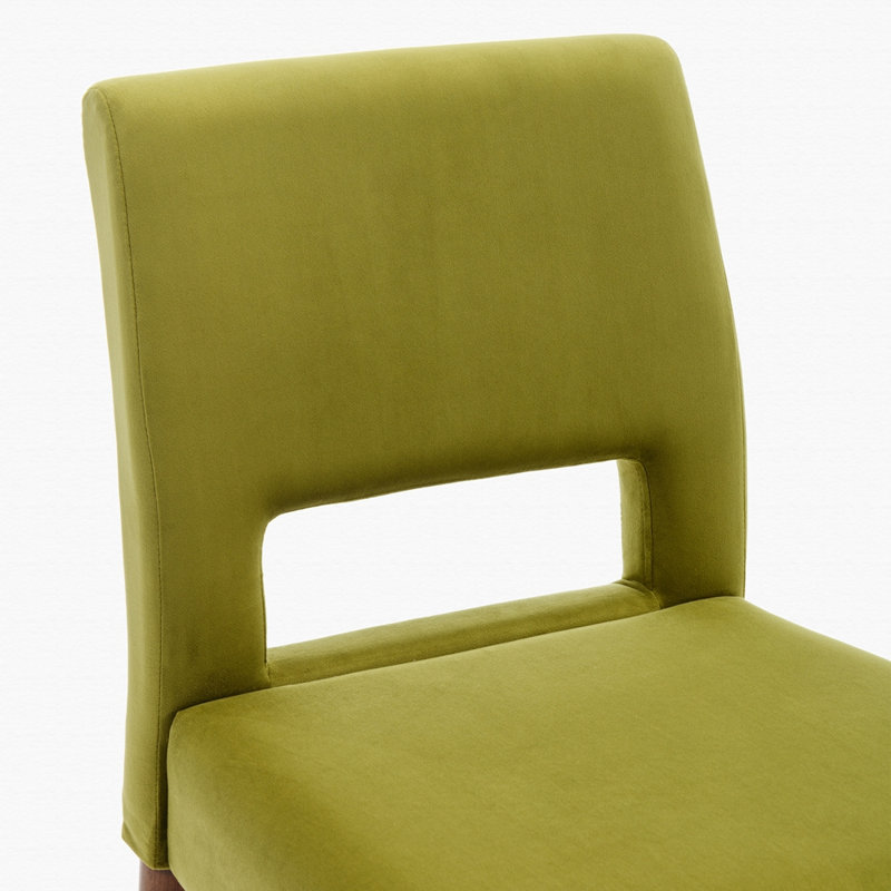 Chaise d'appoint en velours non fini, Vert