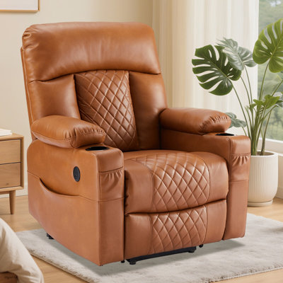 Carlleen Large Assist Dual Motor Power Lift Recliner Chair with Massage and Heat for Elderly