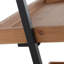 Tablettes décoratives Lorilai - Miroir rond - Finition bois brun