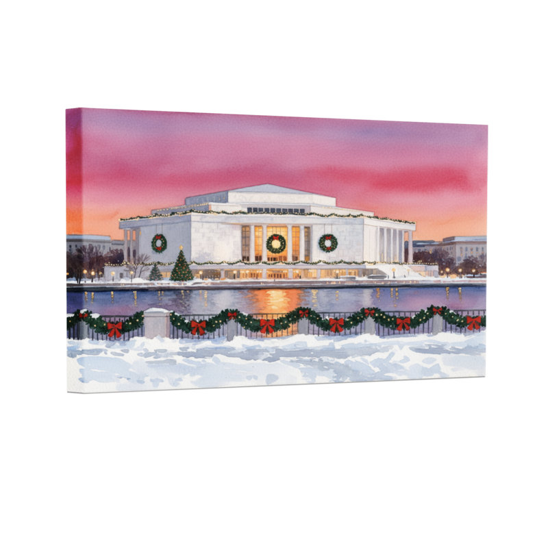 «Christmas Christmas Decorated», ensemble de 3 reproductions d'art sur toile Lincoln, H 16 po x l 24 po