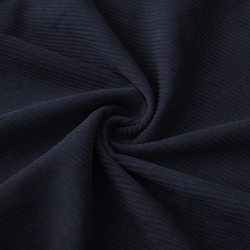 Striped Square Scatter Crushed Velvet Cushion Cover (Set of 4), Navy