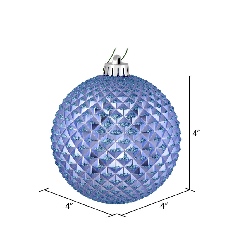 Ornement boule Durian Glitter, Pervenche