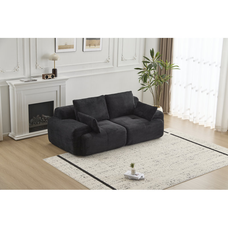 Canapé modulaire en mousse à mémoire de forme, grands canapés modulaires et canapé modulaire Cloud, Noir, noir, noir, noir