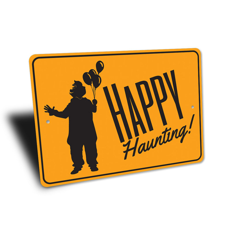 Panneau en aluminium Happy Haunting, H 18 po x l 12 po x P 0,06 po