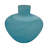 8" Wide Decorative Handmade Blue Jug Glass Vase