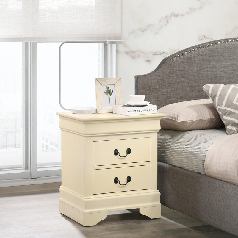 Table de chevet Nanhey, Beige