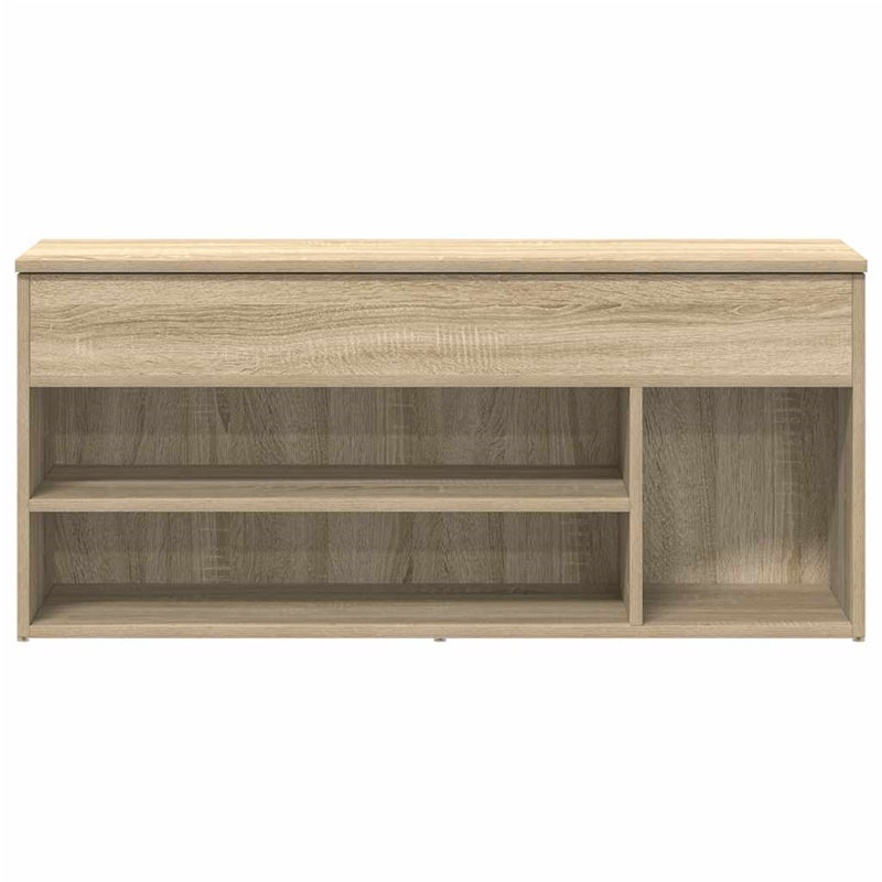 Chawana 10 Pair Shoe Storage Bench, Natural Wood