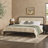 Boho Curved Rattan Headboard King Bed-812332072