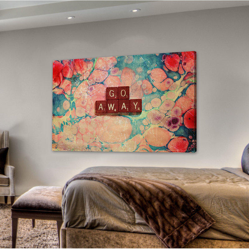 «Go Away» par Art Collective, impression sur toile tendue, H 24 po x l 36 po x 1,5 po