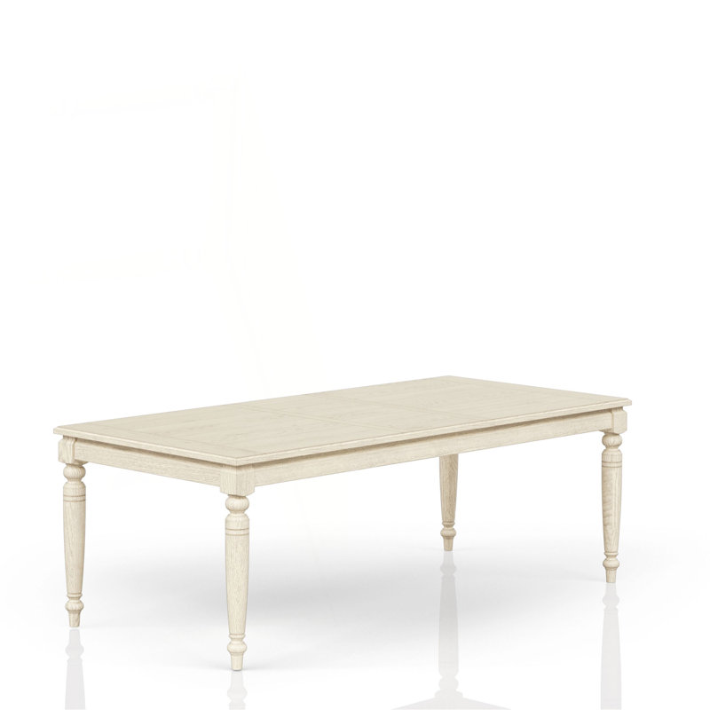 Table minimaliste contemporaine avec rallonge, Blanc