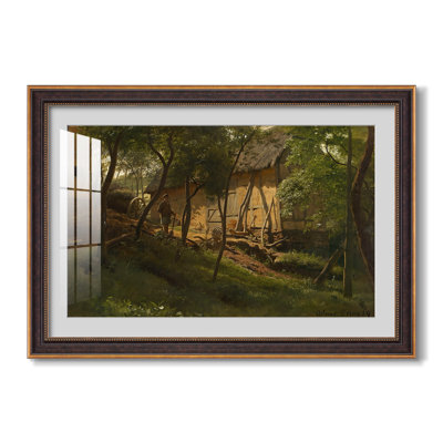 Ferme allemande, 1859 - Hans Gude - Estampe encadrée sur mesure