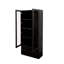 Armoire de rangement à DEL avec portes vitrées et 2 tiroirs pour mettre en valeur des poupées, de la vaisselle et des livres