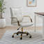 Chaise de travail en similicuir avec accoudoirs rembourrés Lundgren-88301755