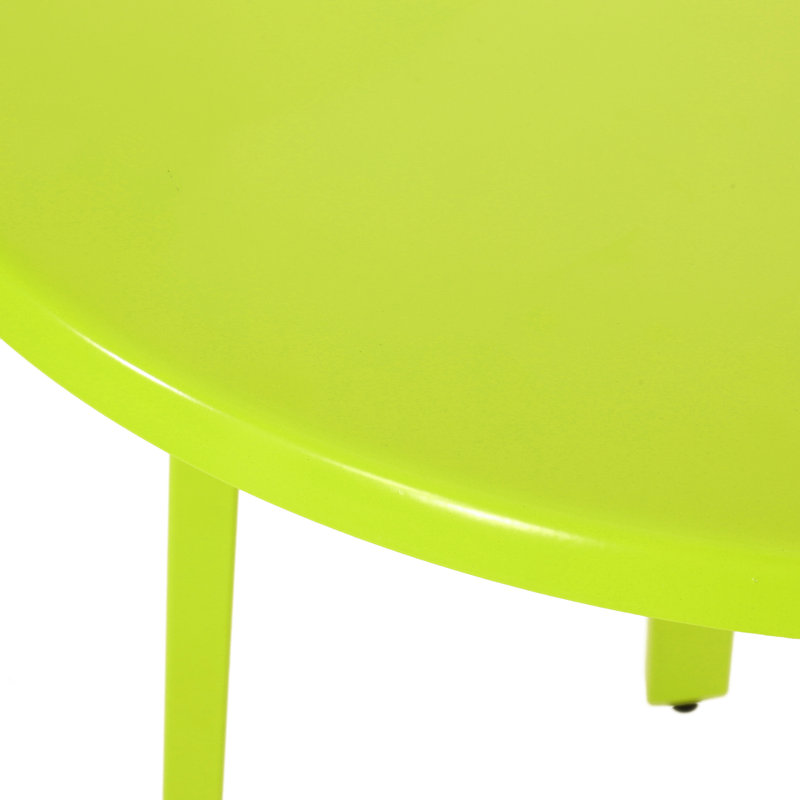 Bistro d'extérieur en lime mat, fer thermolaqué, fer à repasser intime mat, pour la détente, 2 chaises et 1 table