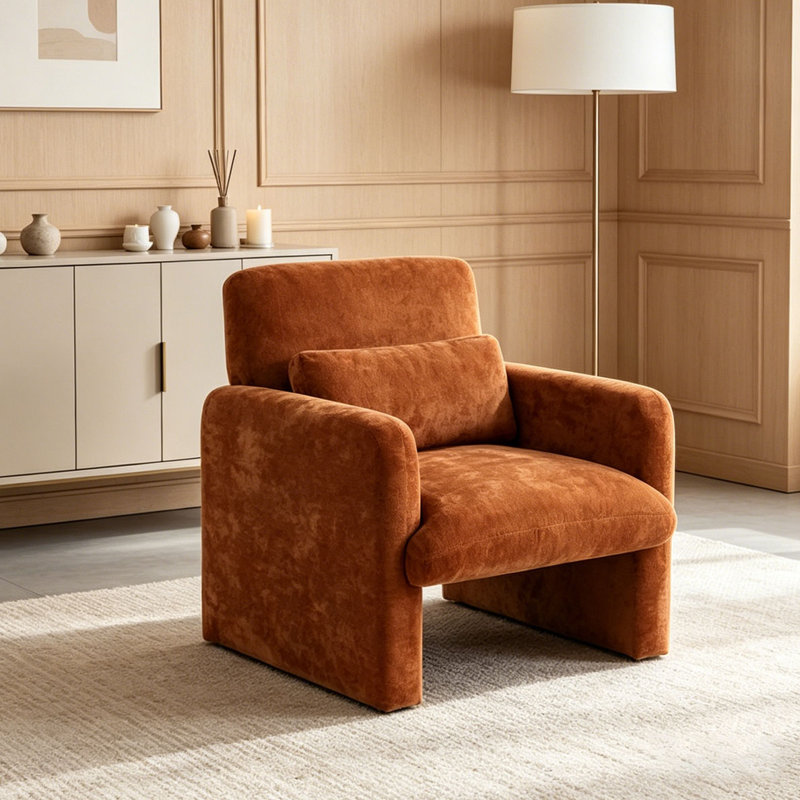 Chaise d'appoint moderne, Orange