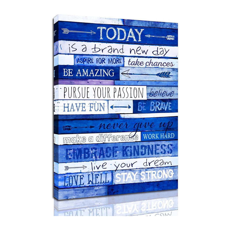 Wrapped Canvas Print, 40 cm H x 30 cm W, Blue