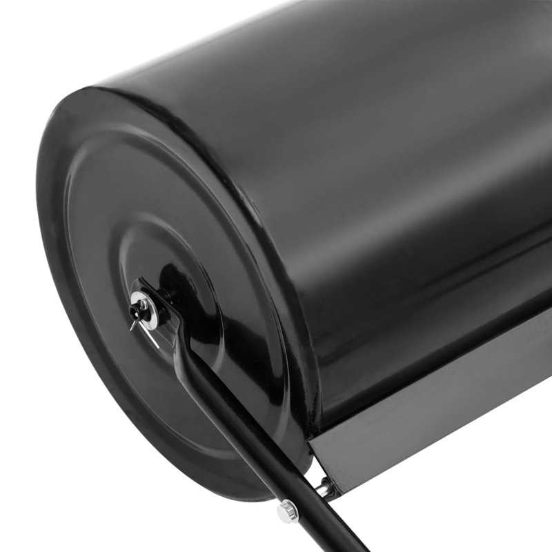 Lawn Roller Black Iron Large Durable Cylindrical Lawn Leveling Roller