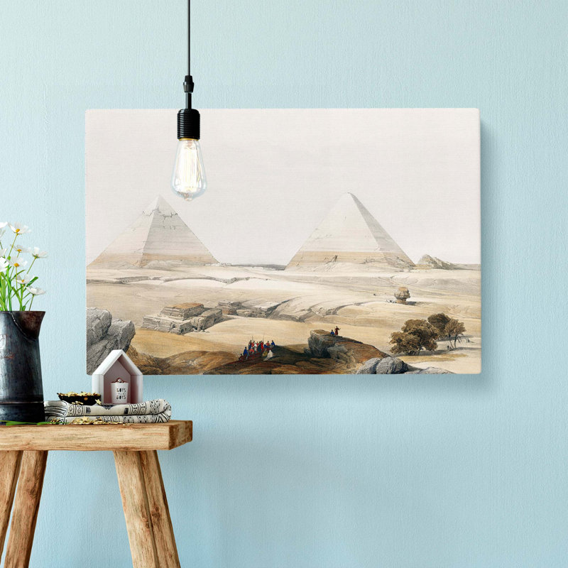 Pyramids Of Giza by David Roberts - Wrapped Canvas, 40cm H x 60cm W x 3cm D