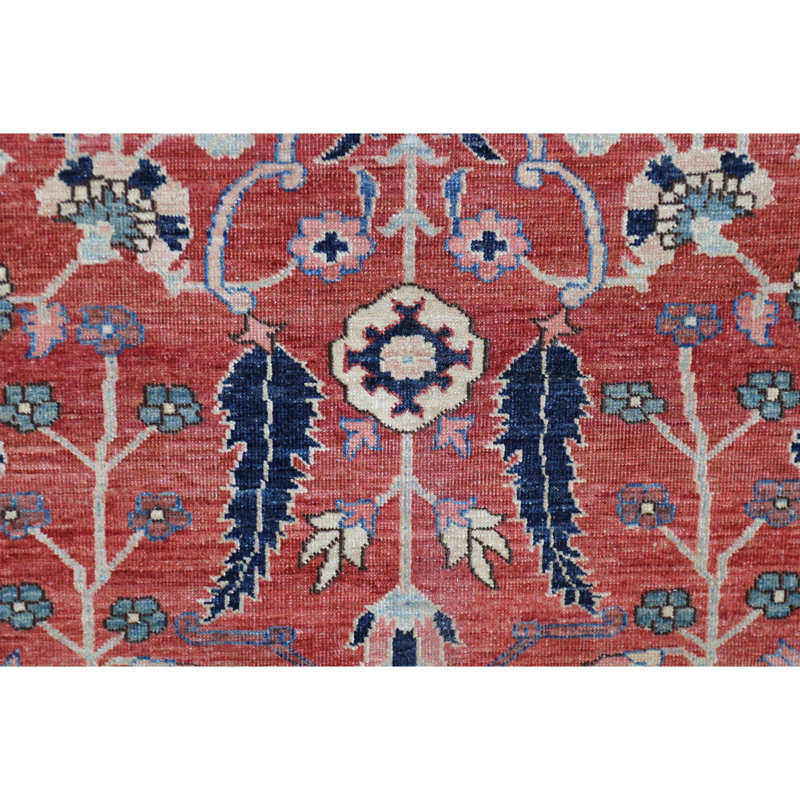 High-Quality Hand-Knotted Red Area Rug