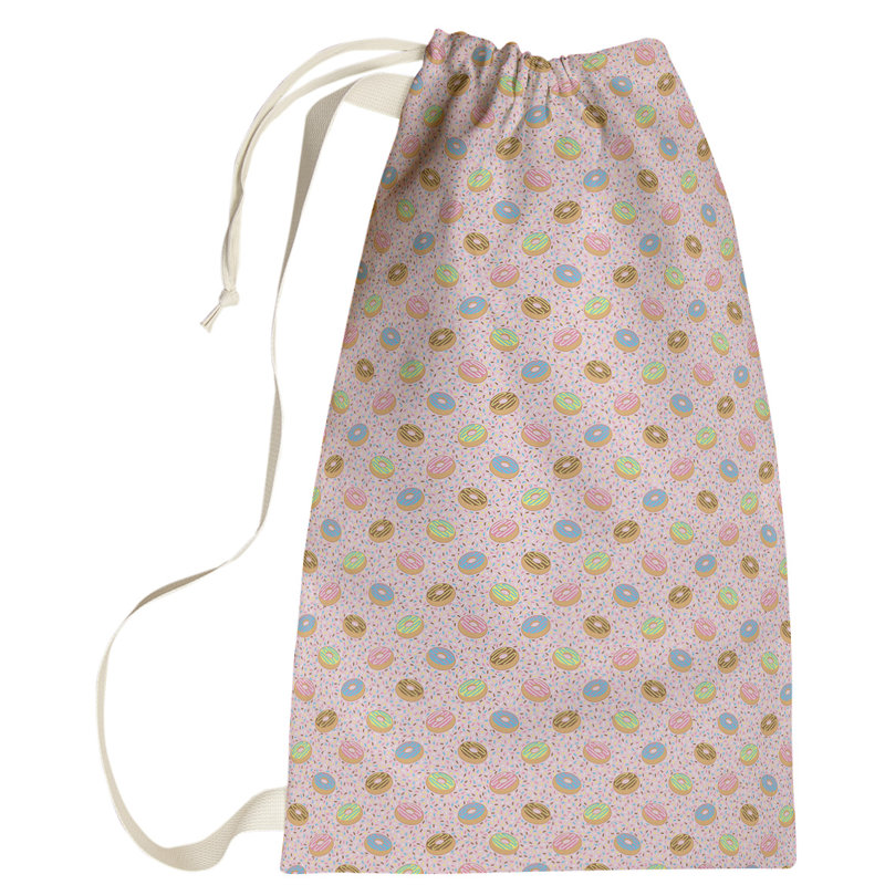 Kitterman Fabric Laundry Bag with Handles, Small ( 64" H x 20" W x 1.5" D), Pink