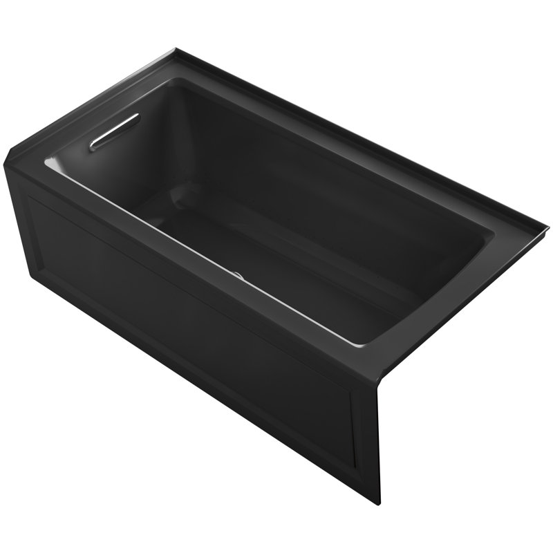 Baignoire à air 60" x 30" Archer, Noir Noir, Gauche