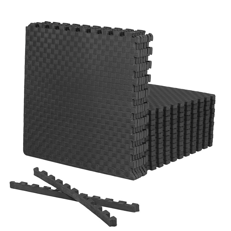 Tapis d'exercice CAP à emboîtement en mousse, losange de 48 pieds carrés, TATAMI, carreaux en T de 3/4 po d'épaisseur