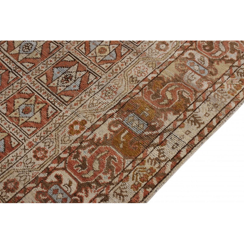 Rug & Kilim’S Tribal Rug In Beige-Brown All Over Geometric Pattern, Rectangle 10' x 14'