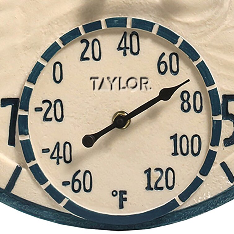 Taylor 12 Sand Dollar Framed Indoor/Outdoor Wall Clock