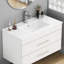 Évier en céramique durable minimaliste moderne de 36 pouces avec trou de robinet pré-percé Ellery (évier seulement)
