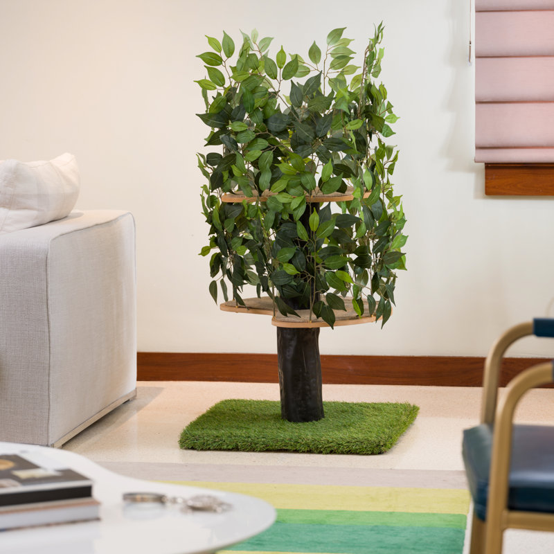 Henrietta 48'' H Cat Tree, Green/Brown