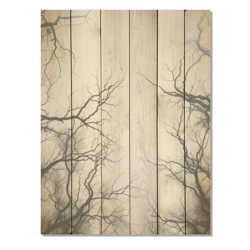 Mono Mystic Forest Consistency - Art bois sur bois de pin naturel, H 20 po x l 10 po