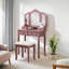 Ensemble coiffeuse et tabouret en bois Sanlo