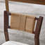 Chaises de salle à manger en bois massif Farmhouse avec dossier en corde tressée, chaises rembourrées pour le salon de la salle à manger-788955794-788955797